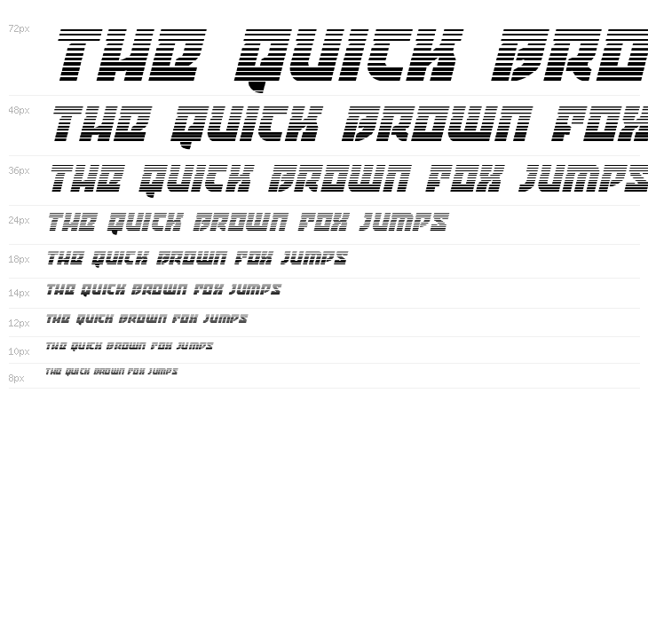 Crazy Ivan Gradient Italic Waterfall