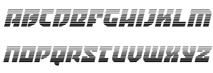 Crazy Ivan Gradient Italic Font LOWERCASE
