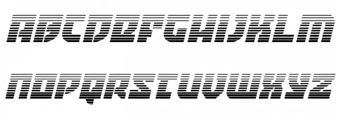 Crazy Ivan Gradient Italic फ़ॉन्ट लोअरकेस