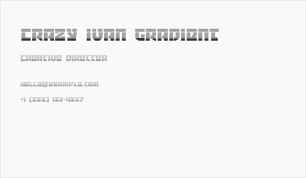 Crazy Ivan Gradient Business Card
