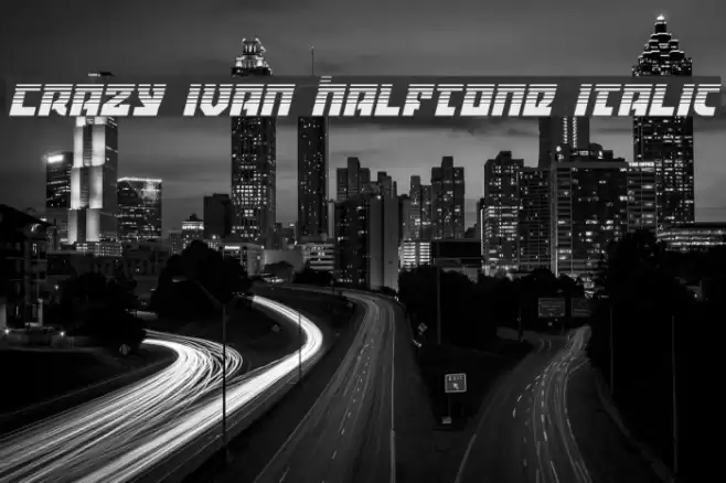 Crazy Ivan Halftone Italic Font examples