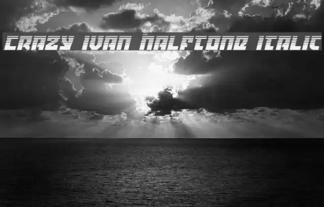 Crazy Ivan Halftone Italic Font examples