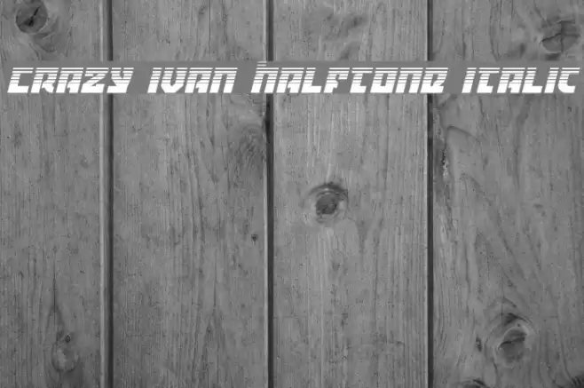 Crazy Ivan Halftone Italic Font examples