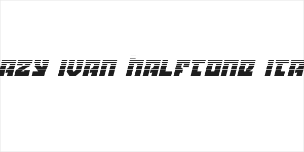 Crazy Ivan Halftone Italic Logo