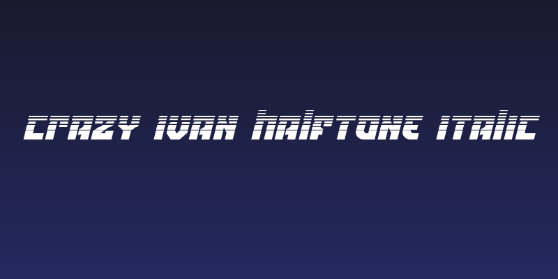 Crazy Ivan Halftone Italic Social Header