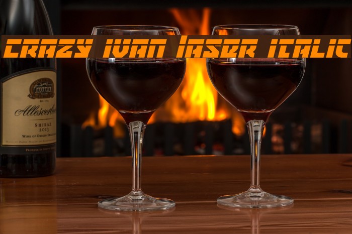 Crazy Ivan Laser Italic Font examples