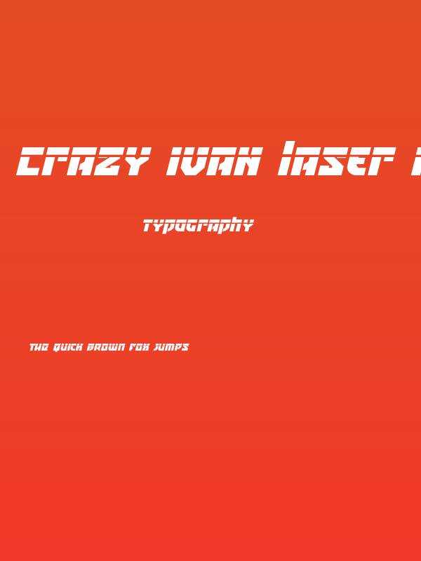Crazy Ivan Laser Italic Poster