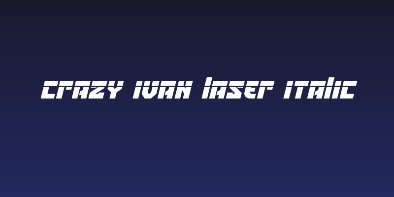 Crazy Ivan Laser Italic Social Header