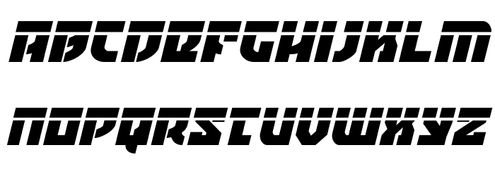 Crazy Ivan Laser Italic Font LOWERCASE