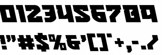 Crazy Ivan Leftalic Font OTHER CHARS