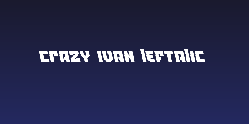 Crazy Ivan Leftalic Social Header