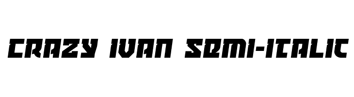 Crazy Ivan Semi-Italic  免费字体下载