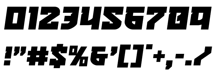 Crazy Ivan Semi-Italic Font OTHER CHARS
