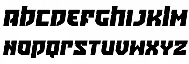 Crazy Ivan Semi-Italic Font UPPERCASE