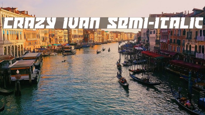 Crazy Ivan Semi-Italic Font examples