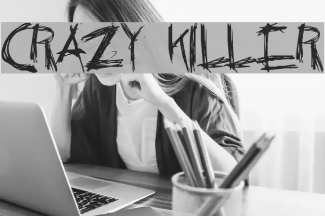 Crazy Killer Font examples