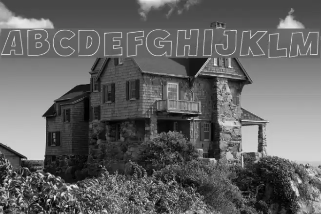 Crazy Krabs Outline Font examples