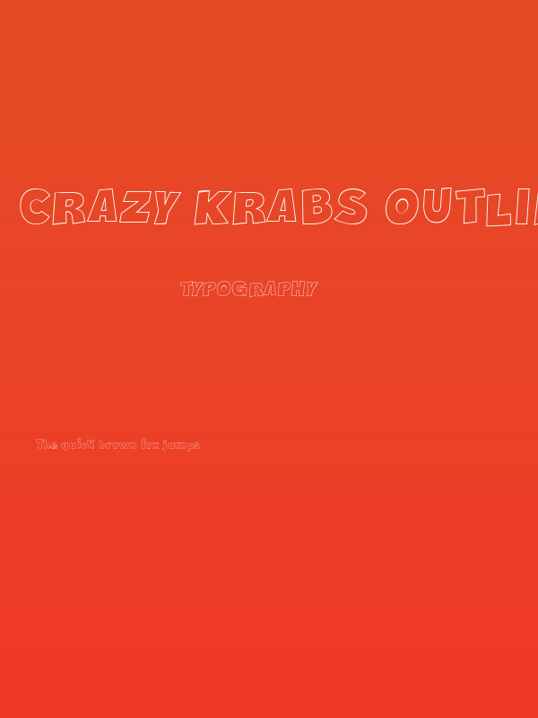 Crazy Krabs Outline Poster