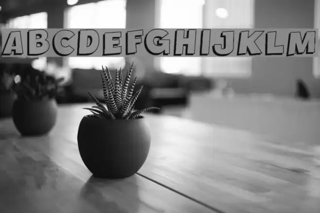 Crazy Krabs Shadow Font examples