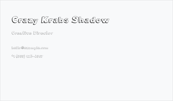Crazy Krabs Shadow Business Card