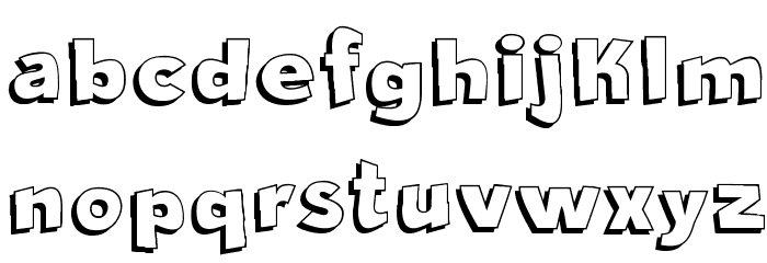 Crazy Krabs Shadow Font LOWERCASE