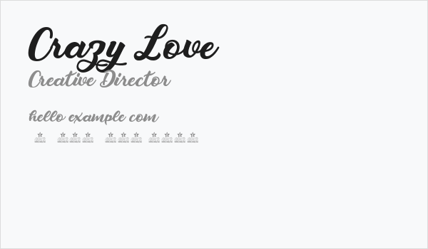 Crazy Love Business Card