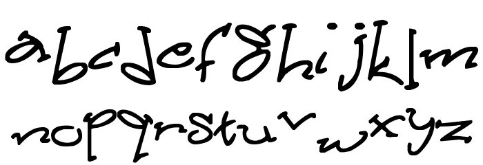 Crazy Milktop Girl Font LOWERCASE
