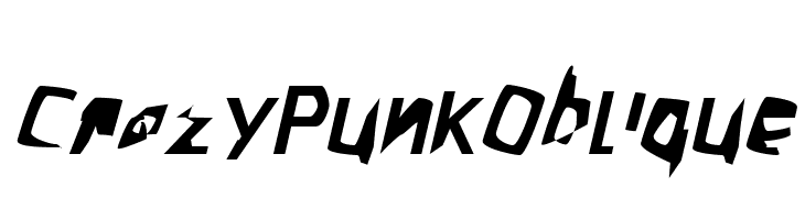 Crazy Punk Oblique  नि: शुल्क फ़ॉन्ट्स डाउनलोड