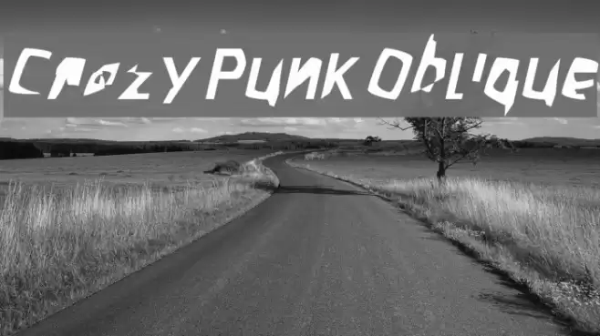 Crazy Punk Oblique Font examples