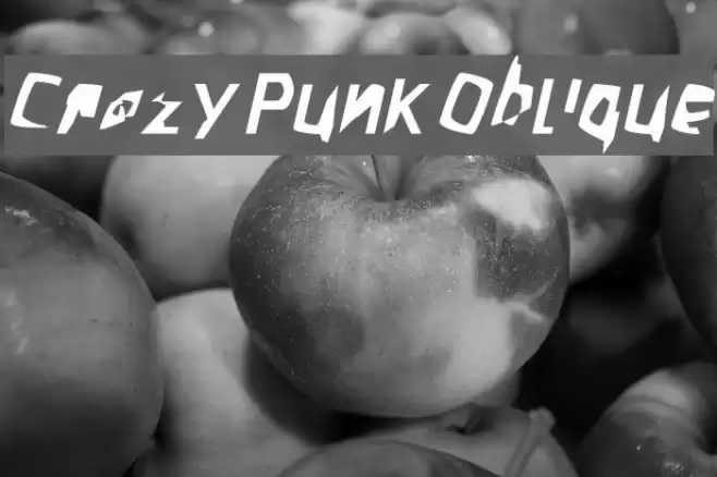 Crazy Punk Oblique Font examples