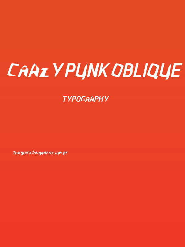 Crazy Punk Oblique Poster