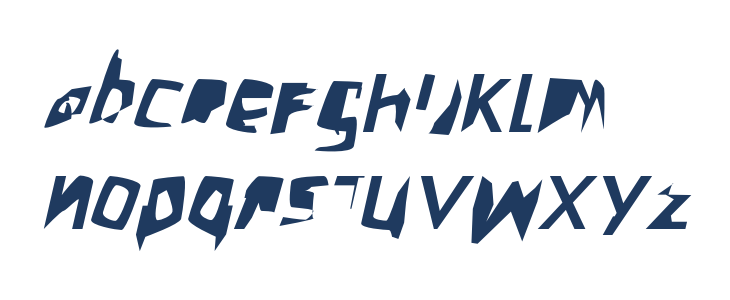 Crazy Punk Oblique Lowercase