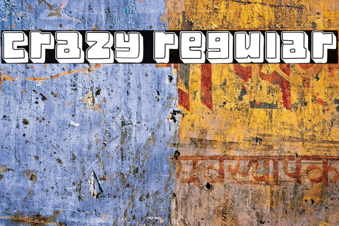 Crazy Regular Font examples