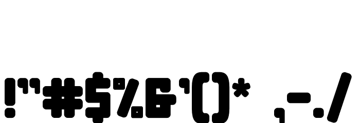 Crazy Robot Font OTHER CHARS