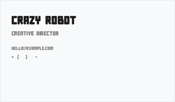 Crazy Robot Business Card