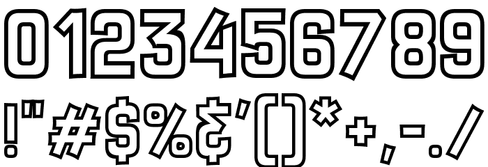 Crazy Sixties Hollow Font OTHER CHARS