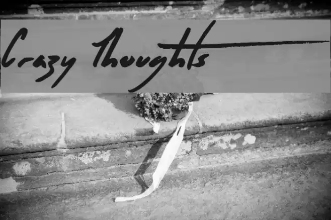 Crazy Thoughts Font examples