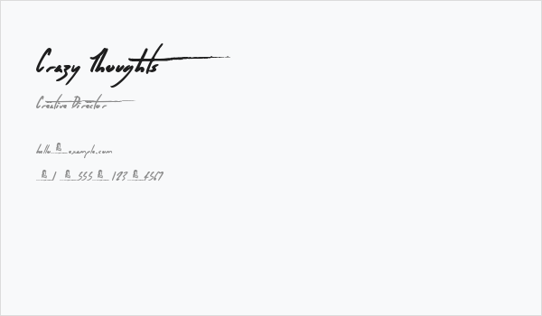 Crazy Thoughts Business Card