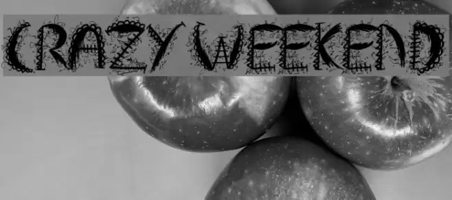 Crazy Weekend Fonte examples