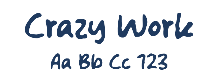 Crazy Work Font Preview