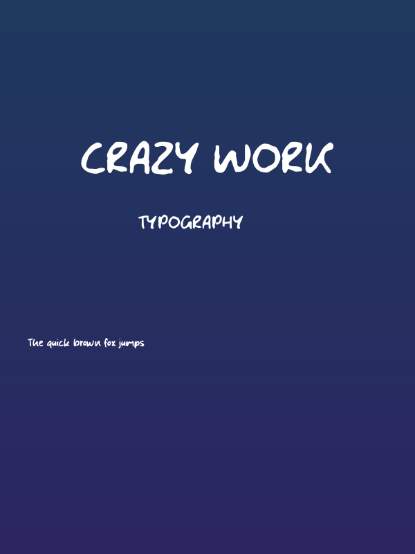 Crazy Work Poster