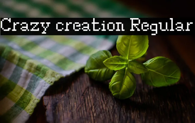 Crazy creation Regular Example 1