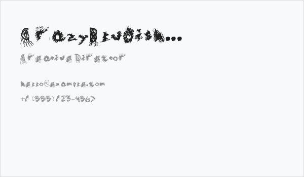 CrazyBludish... Business Card