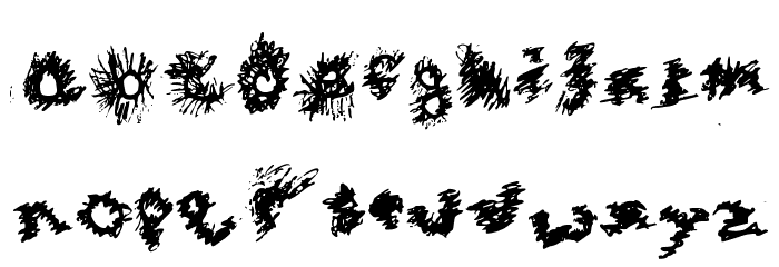 CrazyBludish... Font LOWERCASE