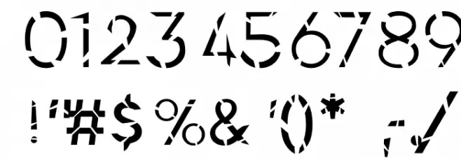 CrazyBrokenFont Font Alte caractere