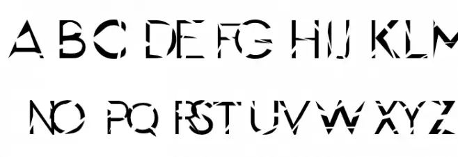 CrazyBrokenFont Schriftart Groß