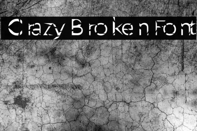 CrazyBrokenFont Font examples