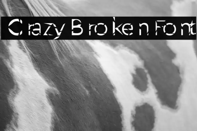 CrazyBrokenFont Font examples