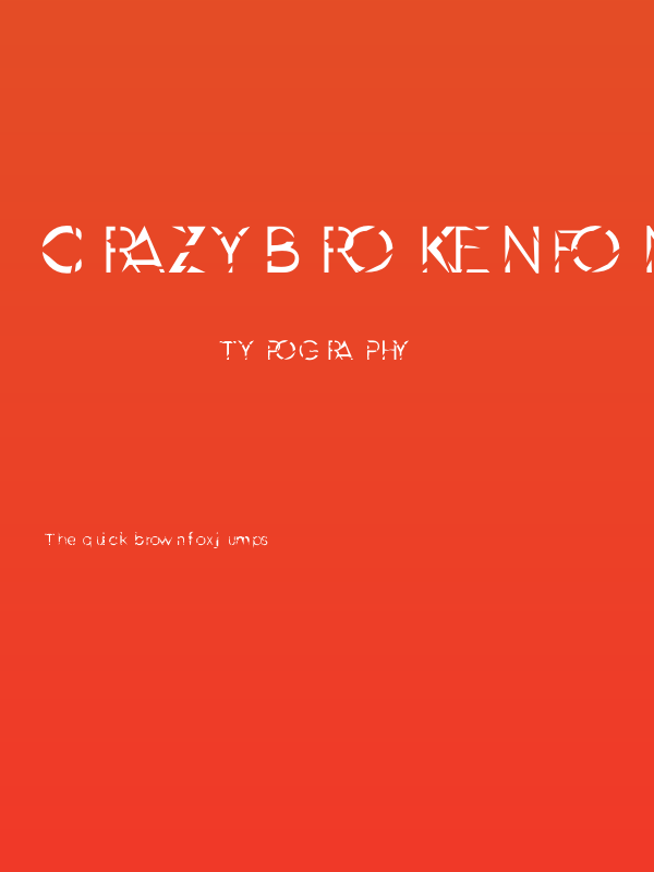 CrazyBrokenFont Poster