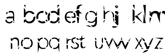 CrazyBrokenFont Font LOWERCASE